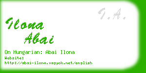 ilona abai business card